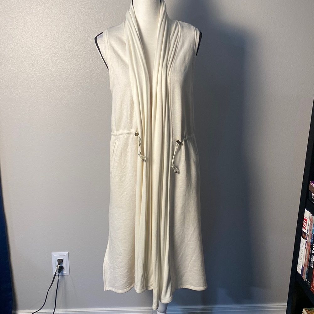 Anthropologie Cream Saturday Sunday Avasa Duster Maxi Cardigan (Size S) - Picture 3 of 11